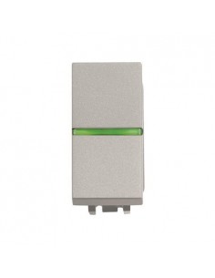 Interruptor NIESSEN ZENIT 2101.5 plata con PILOTO- 1 modulo Plata