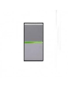 Conmutador NIESSEN ZENIT 2102.5 PL con PILOTO- 1 modulo Plata