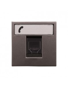 Toma teléfono 6 cont., RJ12  NIESSEN ZENIT 2217.6AN Antracita