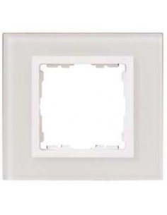 Marco 1 elementos Simon 82 Cristal blanco 82617.30