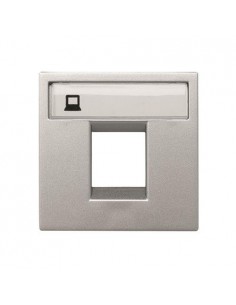 Tapa RJ45 y Teléfono NIESSEN ZENIT 2218,1 PL 2 modulos Plata