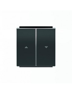 Tecla doble persianas Niessen Sky Negro Soft 8544 NS