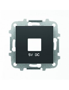 Tapa toma cargador USB Niessen Sky Negro Soft 8585 NS