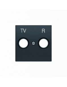 Tapa toma TV Niessen Sky Negro Soft 8550.1 NS